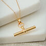 Gold Vermeil Chunky T Bar Necklace, thumbnail 1 of 6