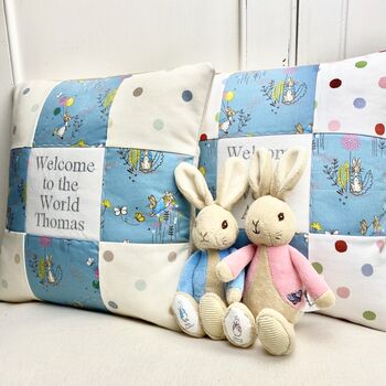 Peter Rabbit Welcome To The World Cushion, 6 of 9