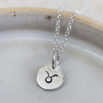 Sterling Silver Dinky Zodiac Sign Pendant, 12 of 12