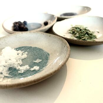 Set Of Handmade Ceramic Salt Pepper Pots / Ring Dishes, 2 of 6