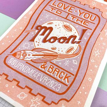 A5 Love You To The Moon And Back Print, 6 of 7