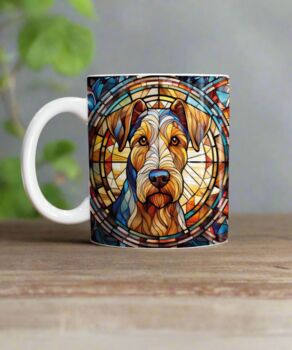 Airedale Terrier Suncatcher Artwork Ceramic Mug, 2 of 5