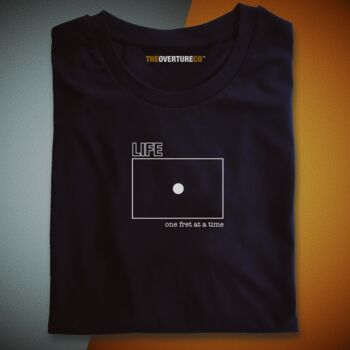 Guitar Shirt Gift For Guitarists. 'Life One Fret at a Time' Single Fret Statement Shirt, 2 of 10