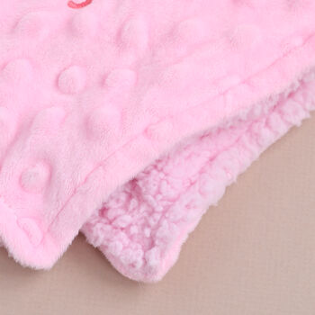 Personalised Teddy Pink Rainbow Comforter, 4 of 6