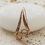 Ringlet Long Drop Rose Gold Plated Silver Earrings, thumbnail 3 of 6