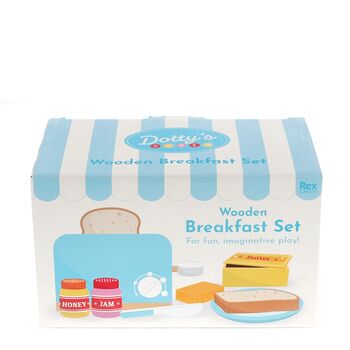 Wooden Toy Breakfast Toaster Playset, 3 of 6