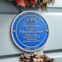 Personalized Large Fun Heritage Gift Blue Plaque, thumbnail 1 of 4