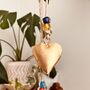 Recycled Metal Gold Heart Bells With Beads, thumbnail 6 of 10