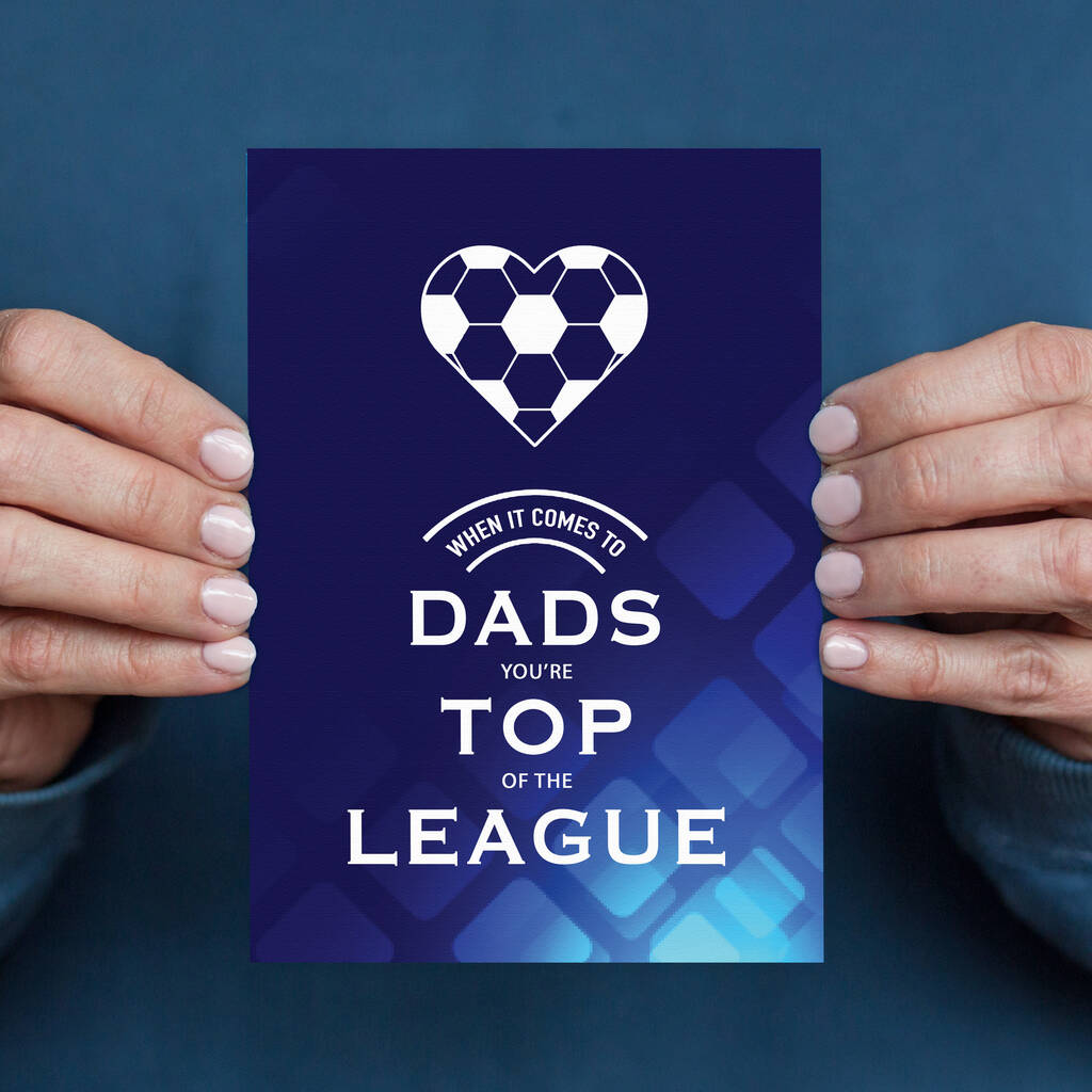 'Top Of The League' Football Card For Dad, 1 of 2