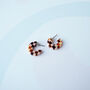 Honey Checker Super Mini Hoop Earrings, thumbnail 6 of 7