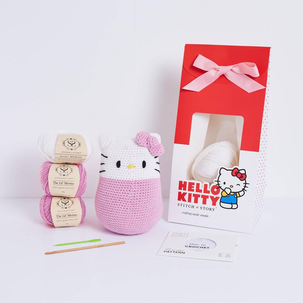 Crochet Your Own My First Hello Kitty Amigurumi Kit By Stitch & Story