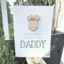 Happy First Fathers Day Wooden Trinket Card, thumbnail 1 of 3