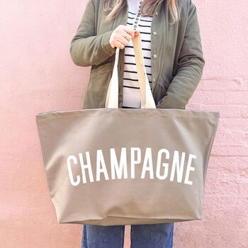 Extra Large ‘Champagne’ Canvas Bag, 3 of 12