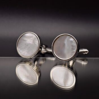 Cufflinks White Pearl Luxury Gift, 4 of 6