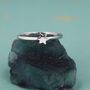Sterling Silver Dainty Star Open Ring, thumbnail 4 of 11