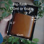 Valentines Personalised Hip Flask In Gift Box, thumbnail 9 of 9