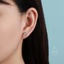 Daisy Chain Stud Earrings In Sterling Silver, thumbnail 1 of 9