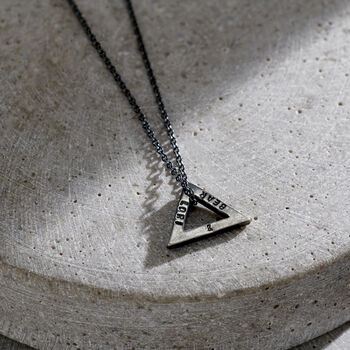 Men’s Mini Open Triangle Necklace, 2 of 6