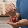 Personalised Vintage Miniature Cricket Ball Keyring, thumbnail 4 of 12