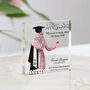 Personalised Muslim Graduation Gift Floral Block, thumbnail 1 of 8