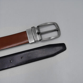 Personalised Special Date Men's Leather Reversible Belt, 3 of 7