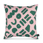 Love Pink And Green Geometric Cushion, thumbnail 2 of 4