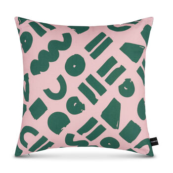 Love Pink And Green Geometric Cushion, 2 of 4