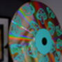 Mushroom Trippy Upcycled 12' Laser Disc Decor, thumbnail 5 of 6