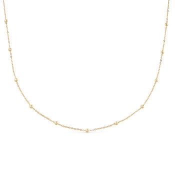 Dainty 14 K Gold Bead Choker Necklace, 2 of 9