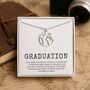 Graduation Necklace Gift, World Map Charm, thumbnail 1 of 11