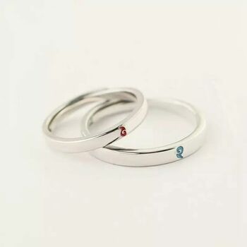 Adjustable Silver Plated Chinese Ne Zha Promise Rings, 4 of 6