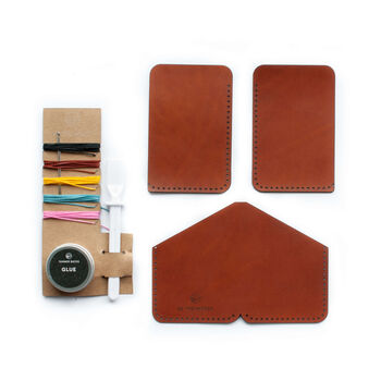 Personalised Leather Card Holder Kit Be The Maker, 8 of 9