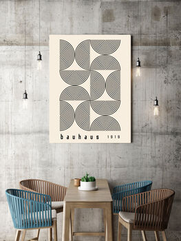 Bauhaus Mid Century Black And White Art Print, 3 of 3
