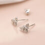 Sterling Silver Bee Stud Earrings, thumbnail 3 of 9