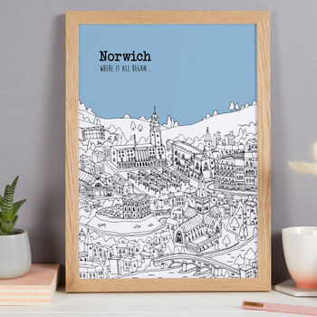Personalised Norwich Print, 7 of 10
