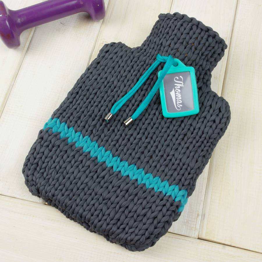 Personalised Sport Hot Water Bottle And Cover By Chi Chi Moi