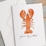 'You're My Lobster' Card, thumbnail 2 of 3