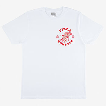 Pizza Monster Men's Back Print T Shirt, 4 of 5