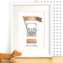 Personalised Kitten Nursery Art With Rose Gold Foil, thumbnail 1 of 5