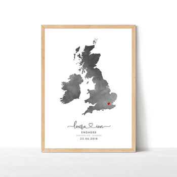 UK Engagement Map Print, 6 of 10