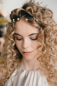 Star Swarovski Crystal Wedding Headband Hair Vine Star, 2 of 12