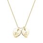 Personalised Gold Plated Little Twin Heart Necklace, thumbnail 1 of 10