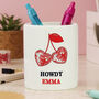 Personalised Cherry Make Up Brush Holder, thumbnail 2 of 4