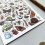 Garden Insects Of Britain Watercolour Postcard, thumbnail 7 of 12