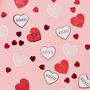 Pink And Red Foiled Heart Shape Valentines Confetti, thumbnail 1 of 3