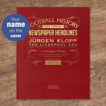 Jürgen Klopp Liverpool Years Personalised Football Gift Newspaper History Book, 3 of 10