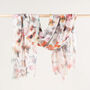 Watercolour Leaf Print Scarf In A Gift Box, thumbnail 2 of 7