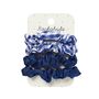 School Check And Satin Scrunchie Set Blue, thumbnail 1 of 2