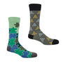 Tri Grey And Jigsaw Green Men's Socks Bundle, thumbnail 1 of 5