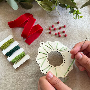 Make Your Own Stitched Wreath Decoration, 3 of 5